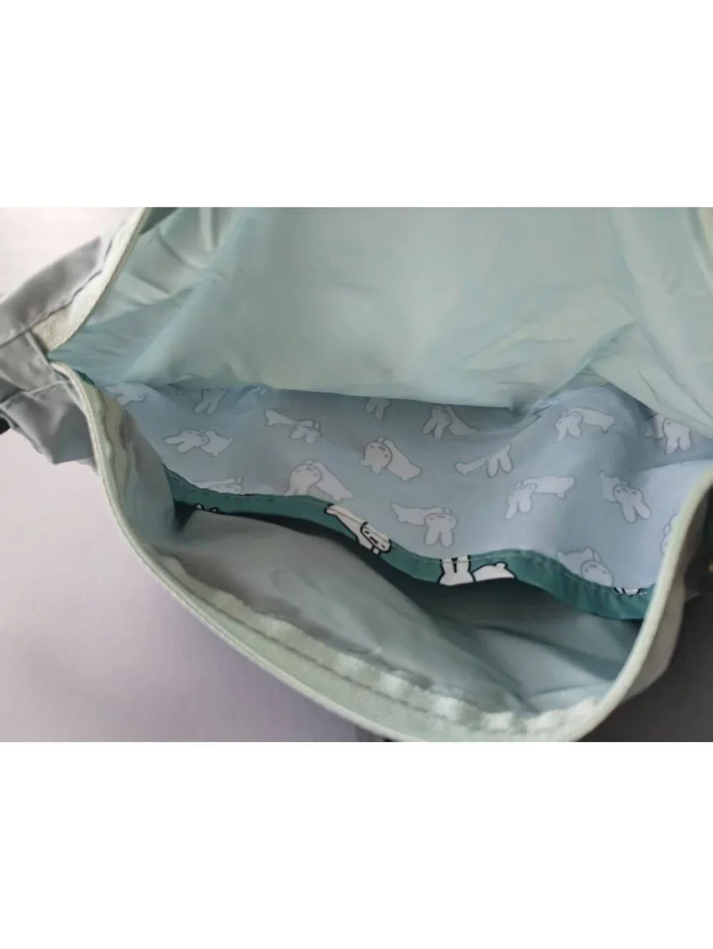 Miffy Dick Bruna SOLEIL Green Foldable Shoulder Bag with Storage Pouch NWT